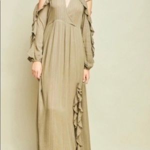Lily Open Shoulder Open Back Maxi Dress S M L
